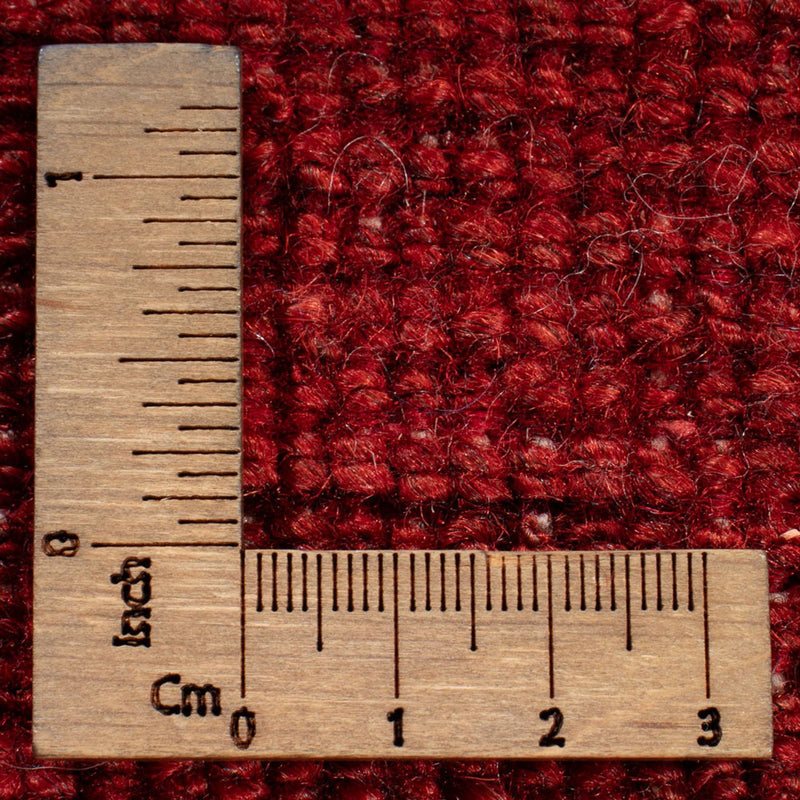 Gabbeh Persisch Teppich 82x197cm - Perserteppich Wollteppich - dunkelrot