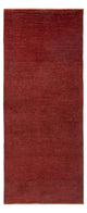 Gabbeh Persisch Teppich 84x196cm - Perserteppich Wollteppich - dunkelrot