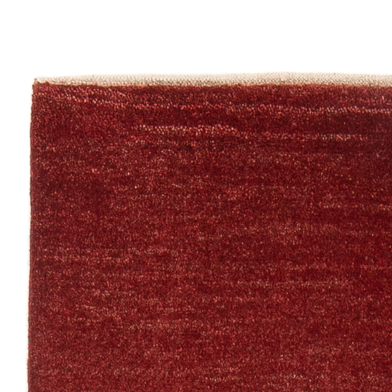 Gabbeh Persisch Teppich 84x196cm - Perserteppich Wollteppich - dunkelrot