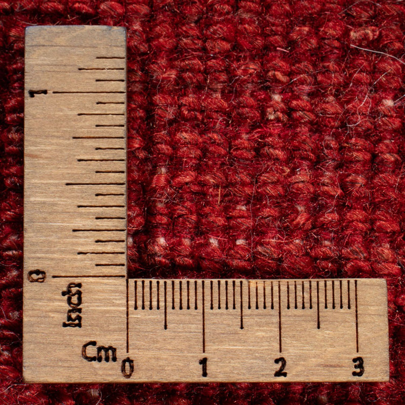 Gabbeh Persisch Teppich 84x196cm - Perserteppich Wollteppich - dunkelrot