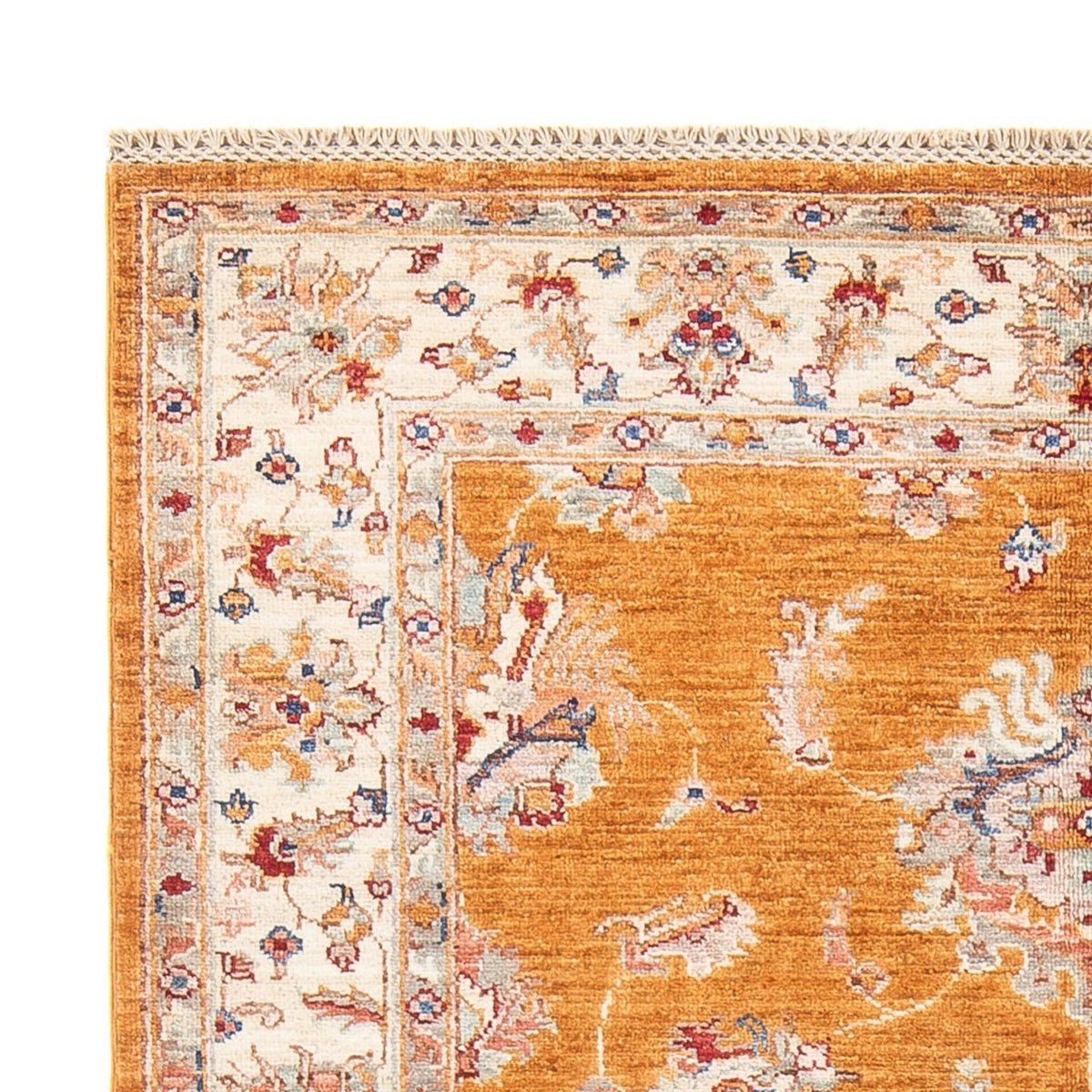Ziegler Teppich 128x185cm - Orientteppich - gold