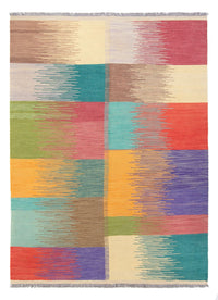 Kelim Modern Teppich 170x241cm - Wollteppich - mehrfarbig – product image