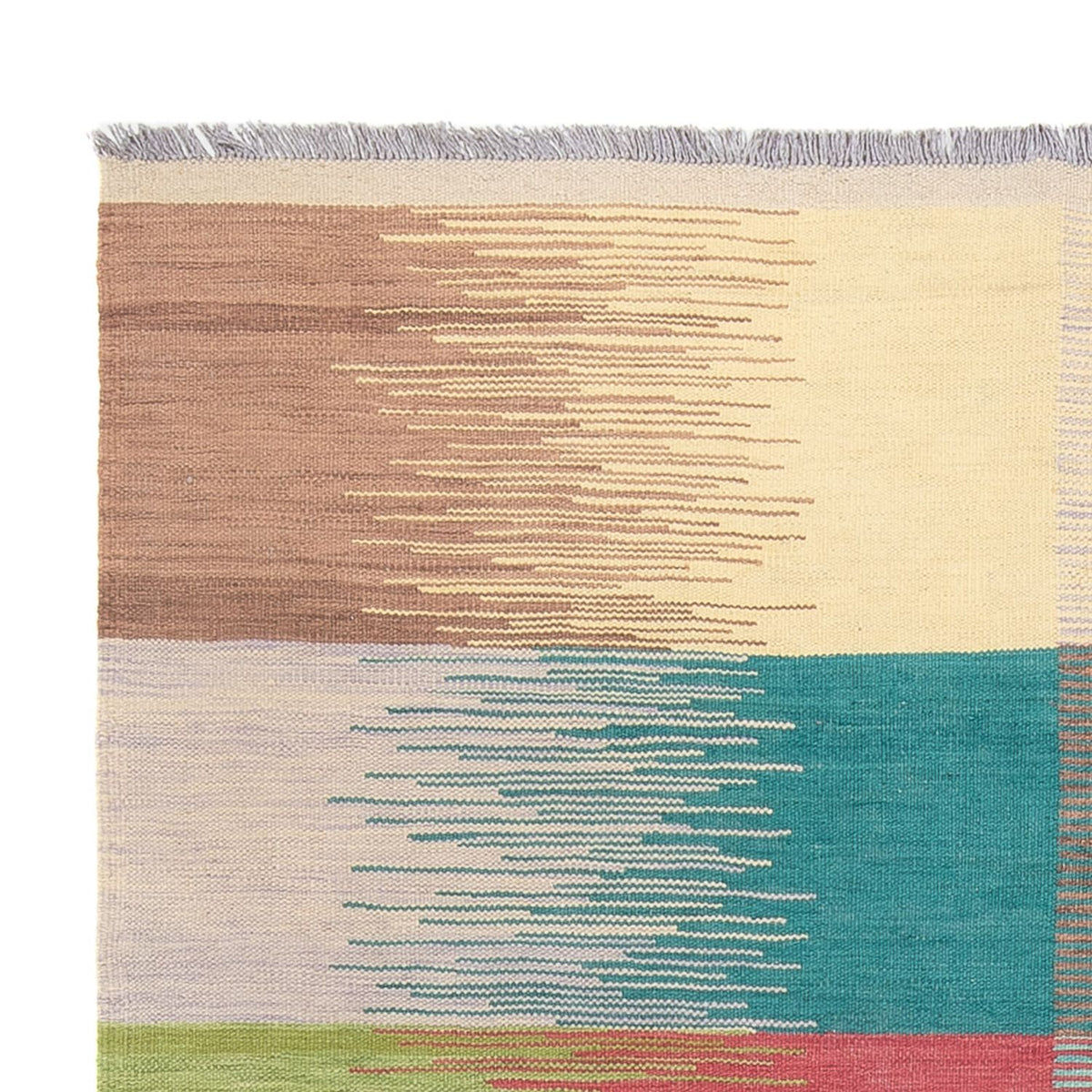 Kelim Modern Teppich 170x241cm - Wollteppich - mehrfarbig