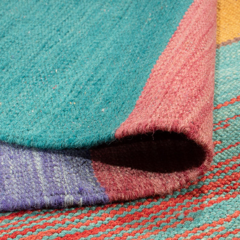 Kelim Modern Teppich 170x241cm - Wollteppich - mehrfarbig