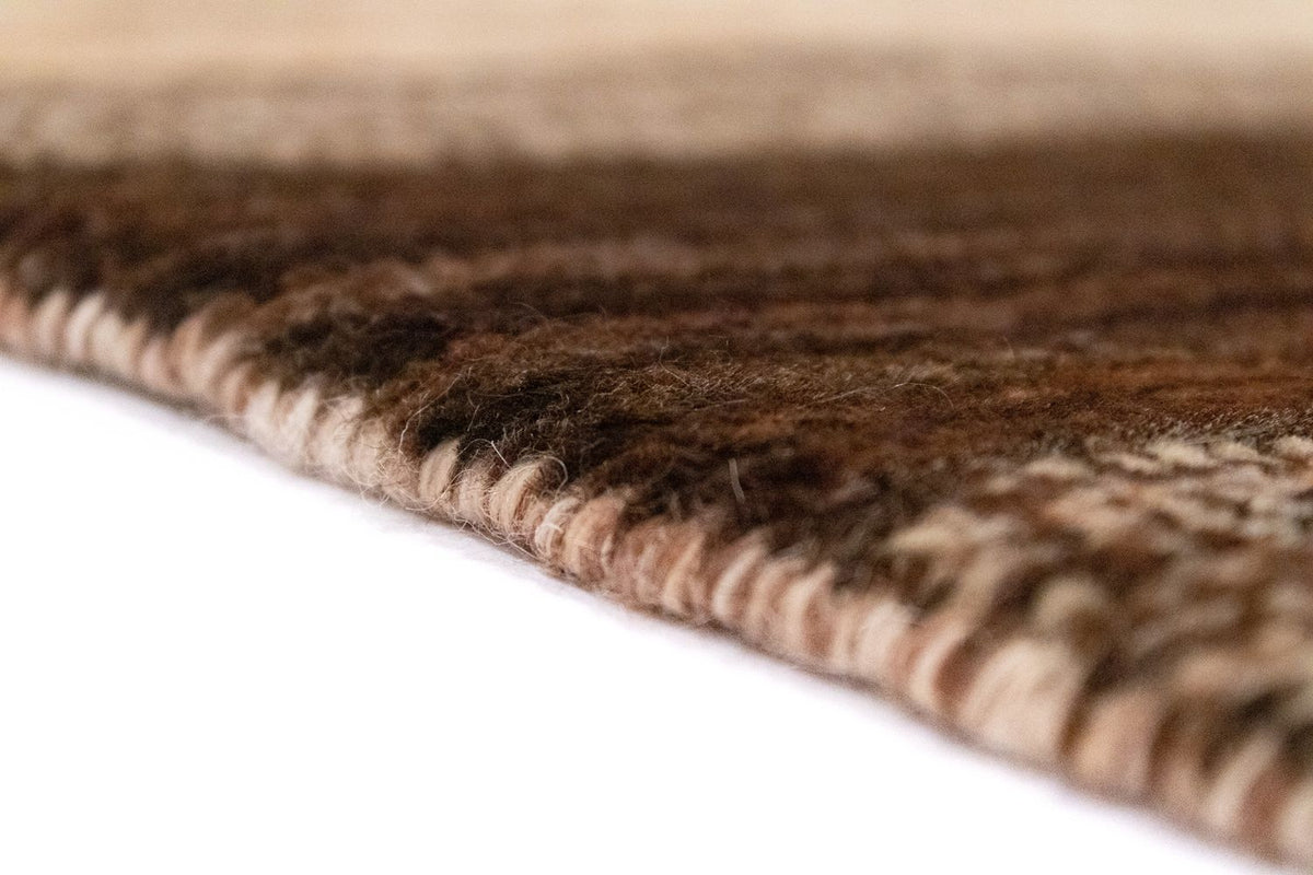 Gabbeh Teppich Indus 141x205cm - Wollteppich - beige