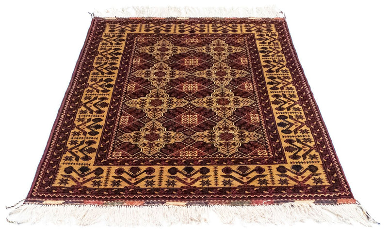 Afghan Teppich 100 x 150 cm - gelb