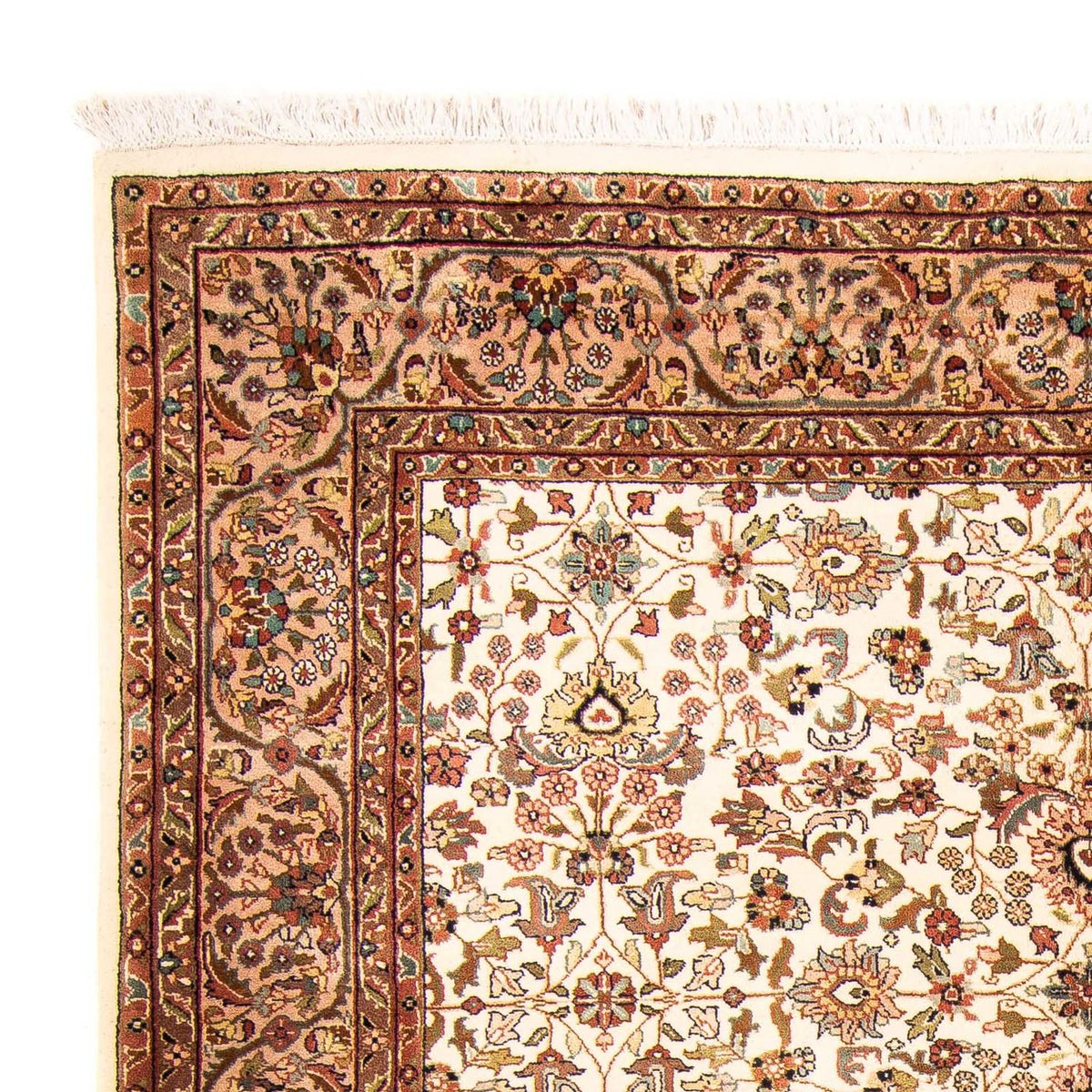 Indo Keshan Teppich 175x235cm - Orientteppich - beige