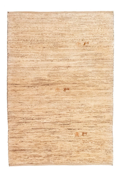 Gabbeh Persisch Teppich 100x144cm - Perserteppich Wollteppich - beige