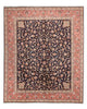 Täbriz - 50 Raj Teppich 250x305cm - Perserteppich - dunkelblau