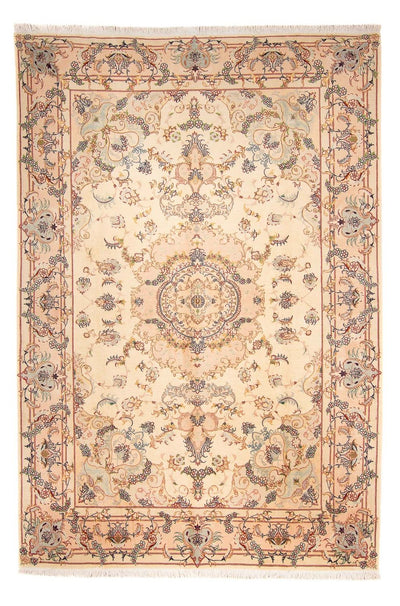 Täbriz - 50 Raj Teppich 205x302cm - Perserteppich - beige