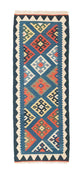 Kelim Fars Teppich 65x201cm - blau