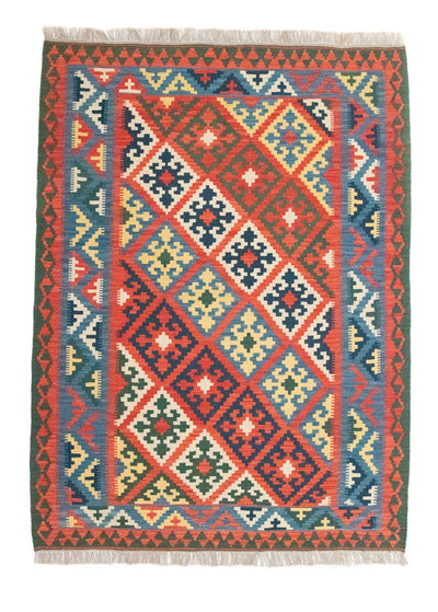 Kelim Fars Teppich 152x205cm - rot
