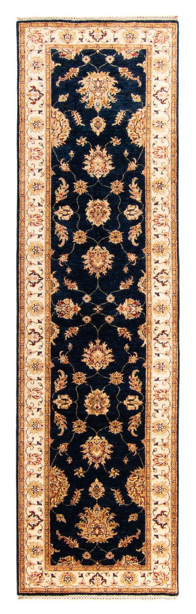 Ziegler Teppich 81x298cm - Orientteppich - dunkelblau