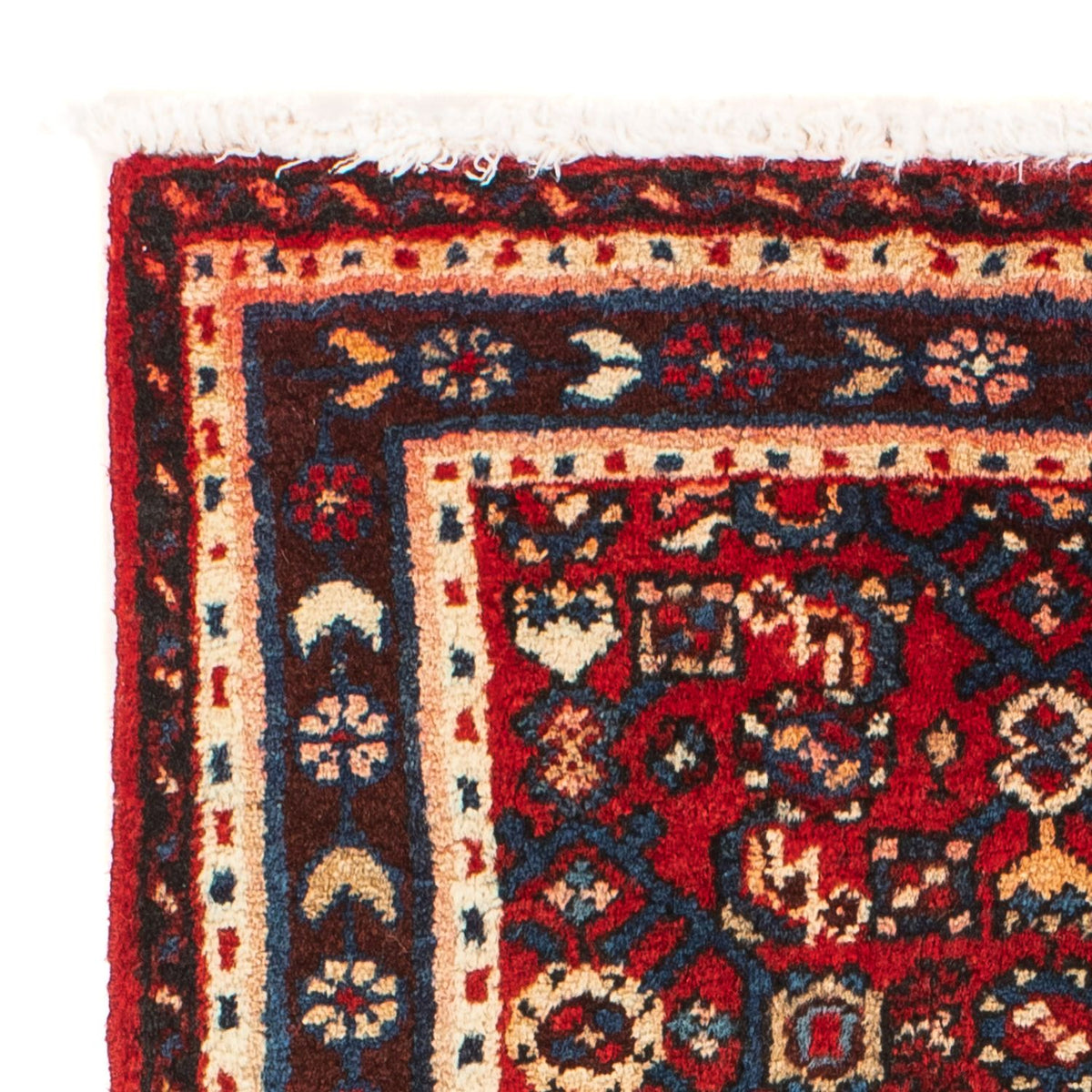 Hamadan Teppich 60x81cm - Perserteppich - dunkelrot