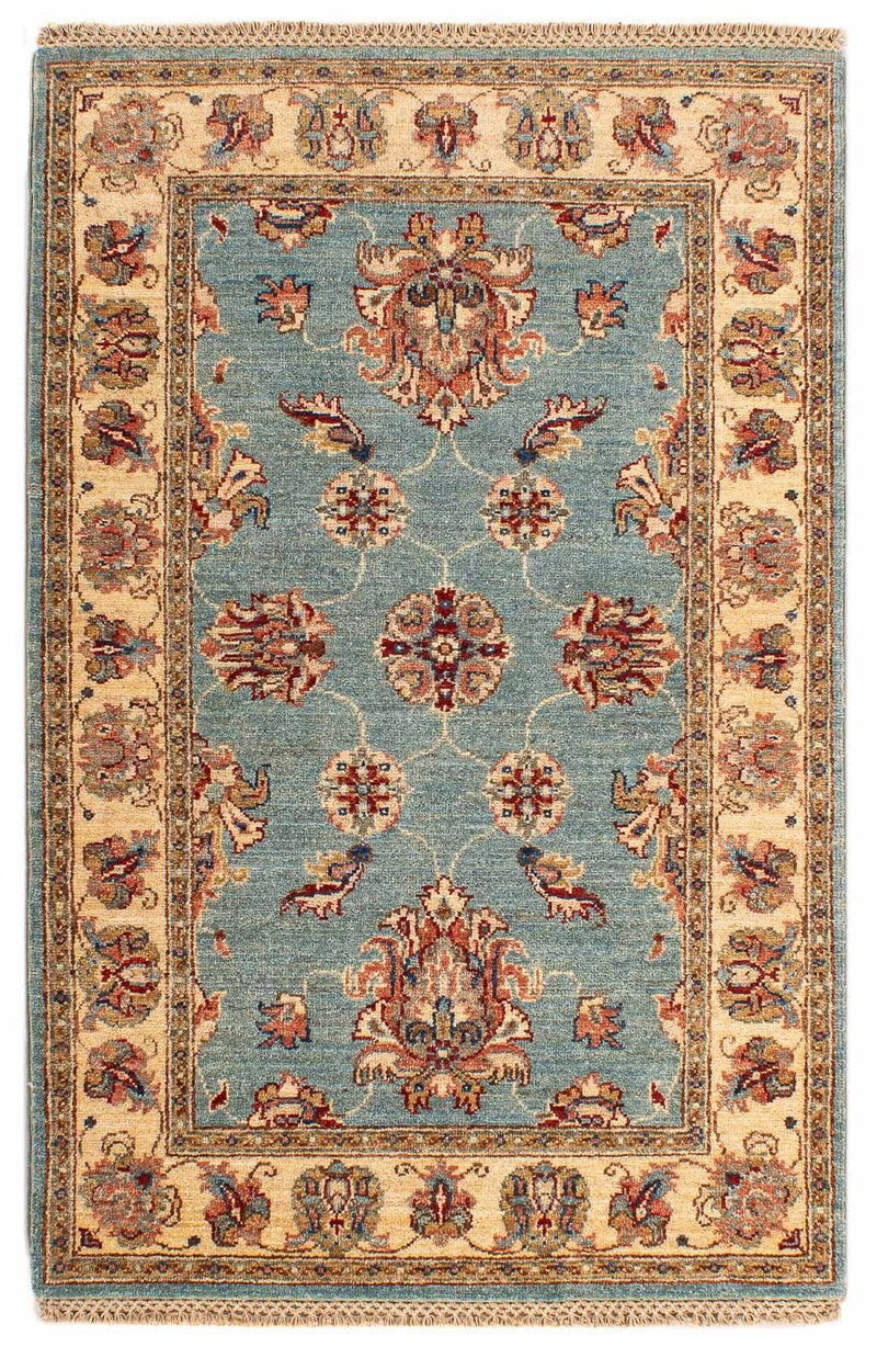 Ziegler Teppich 80x127cm - Orientteppich - hellblau