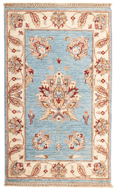 Ziegler Teppich 61x101cm - Orientteppich - hellblau