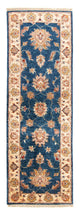 Ziegler Teppich 63x186cm - Orientteppich - dunkelblau