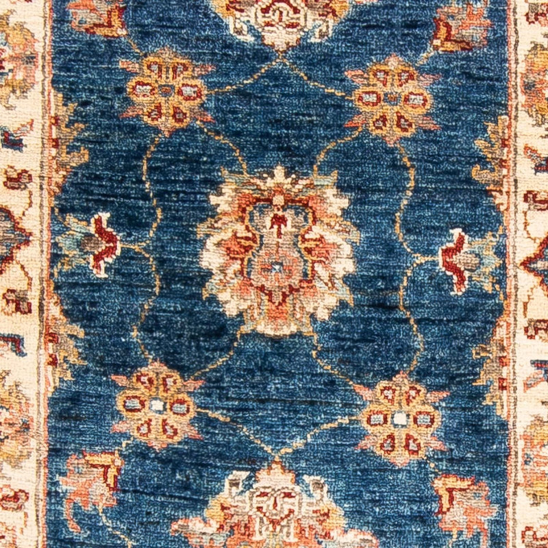 Ziegler Teppich 63x186cm - Orientteppich - dunkelblau