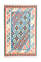 Kelim Fars Teppich 103x154cm - blau