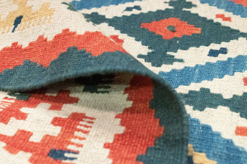 Kelim Fars Teppich 103x154cm - blau