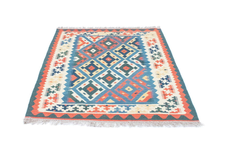 Kelim Fars Teppich 103x154cm - blau