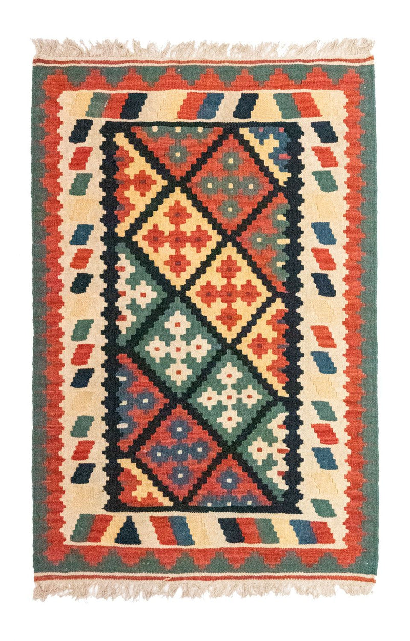 Kelim Fars Teppich 82x123cm - mehrfarbig