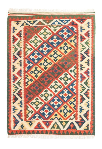 Kelim Fars Teppich 170x236cm - mehrfarbig
