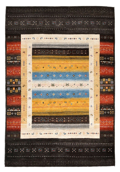 Indo Loribaft Teppich 143x212cm - Wollteppich - mehrfarbig