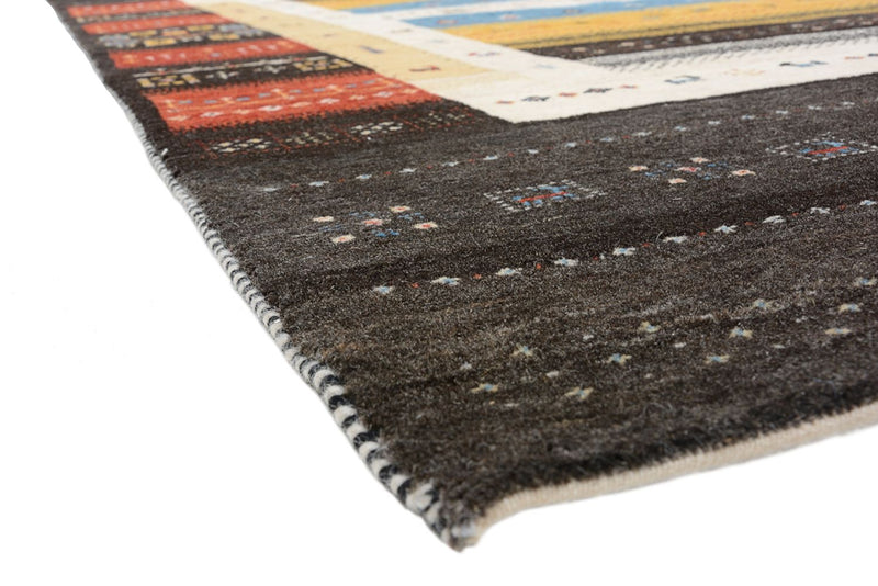 Indo Loribaft Teppich 143x212cm - Wollteppich - mehrfarbig