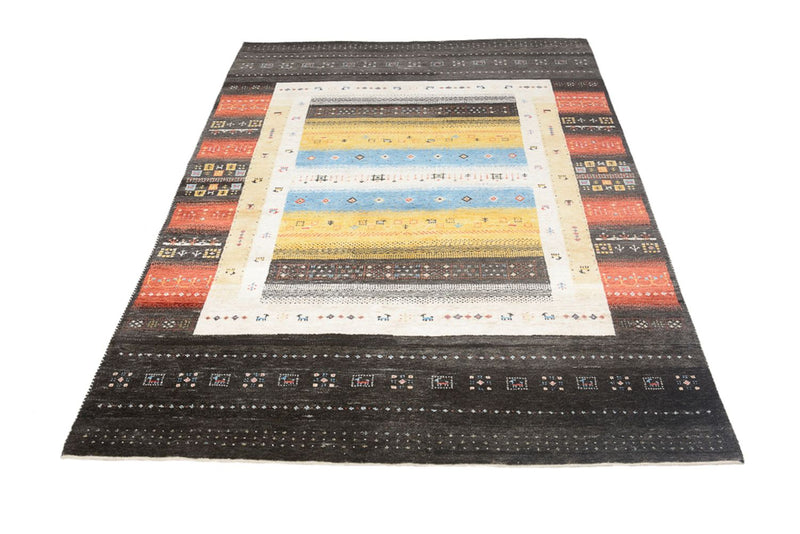 Indo Loribaft Teppich 143x212cm - Wollteppich - mehrfarbig