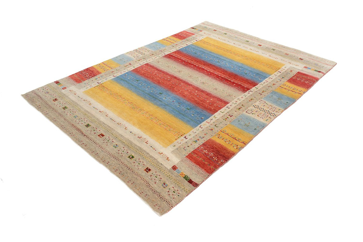 Indo Loribaft Teppich 173x236cm - Wollteppich - mehrfarbig