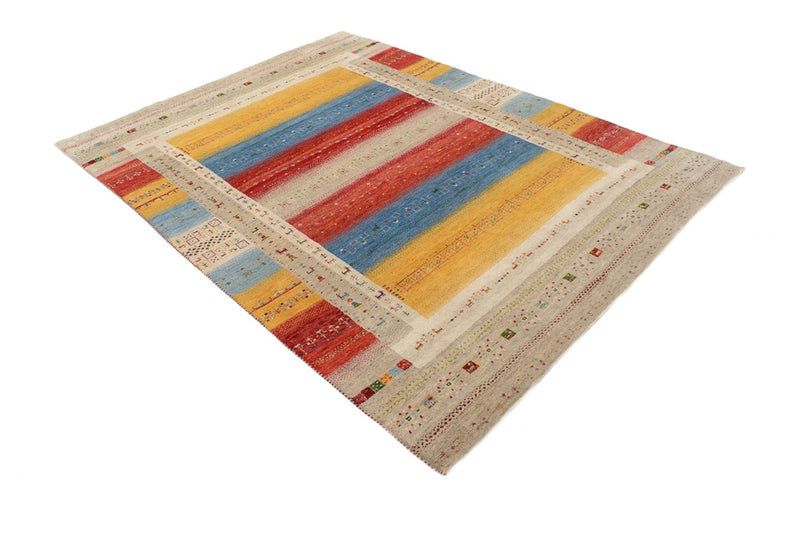 Indo Loribaft Teppich 173x236cm - Wollteppich - mehrfarbig