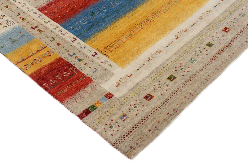 Indo Loribaft Teppich 173x236cm - Wollteppich - mehrfarbig