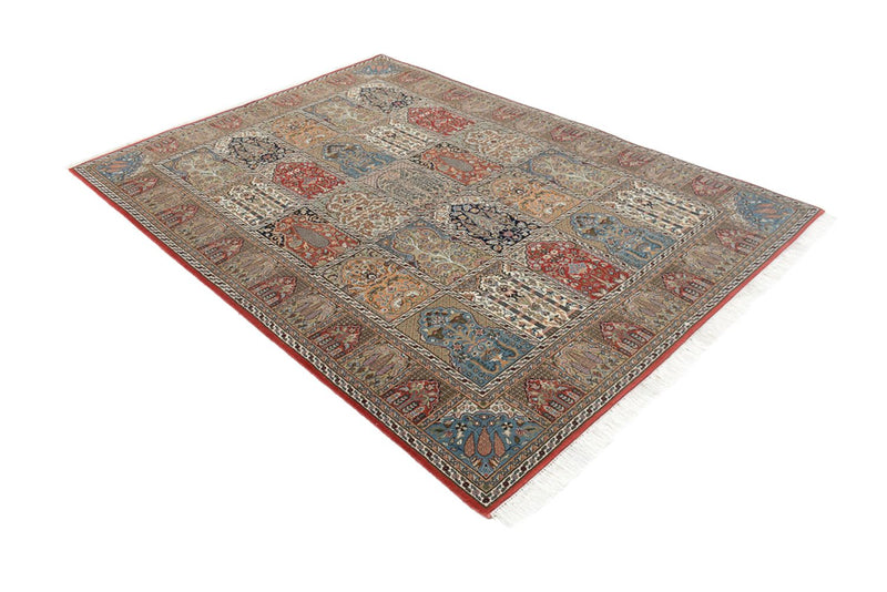 Indo Ghom Teppich 172x242cm - Orientteppich - dunkelbeige
