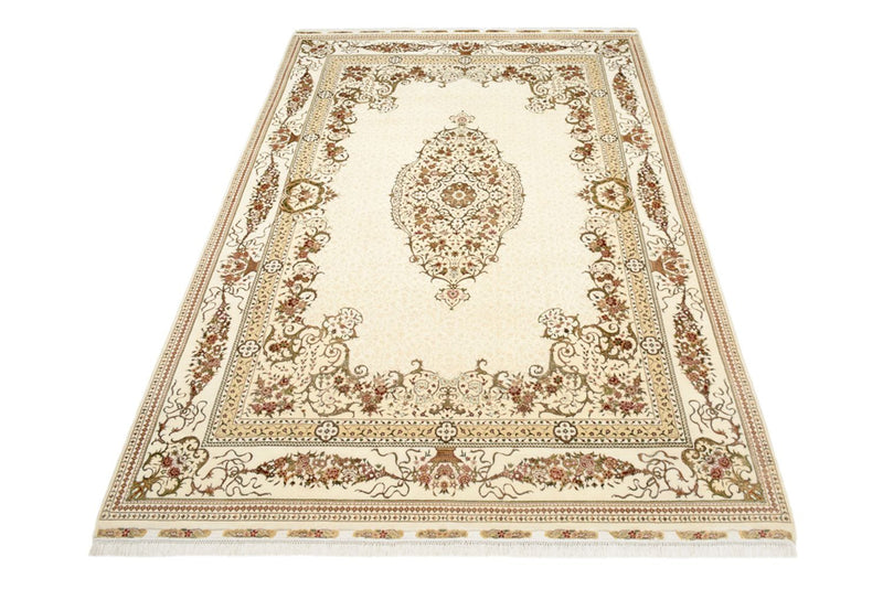 Indo Täbriz Teppich 209x304cm - Orientteppich - creme