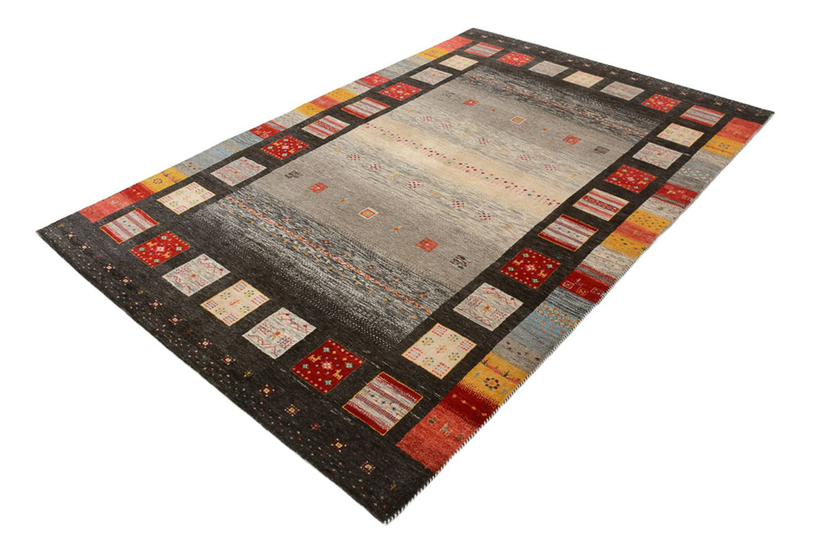 Indo Loribaft Teppich 173x251cm - Wollteppich - mehrfarbig