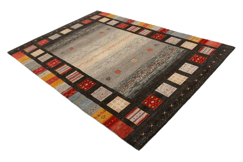 Indo Loribaft Teppich 173x251cm - Wollteppich - mehrfarbig