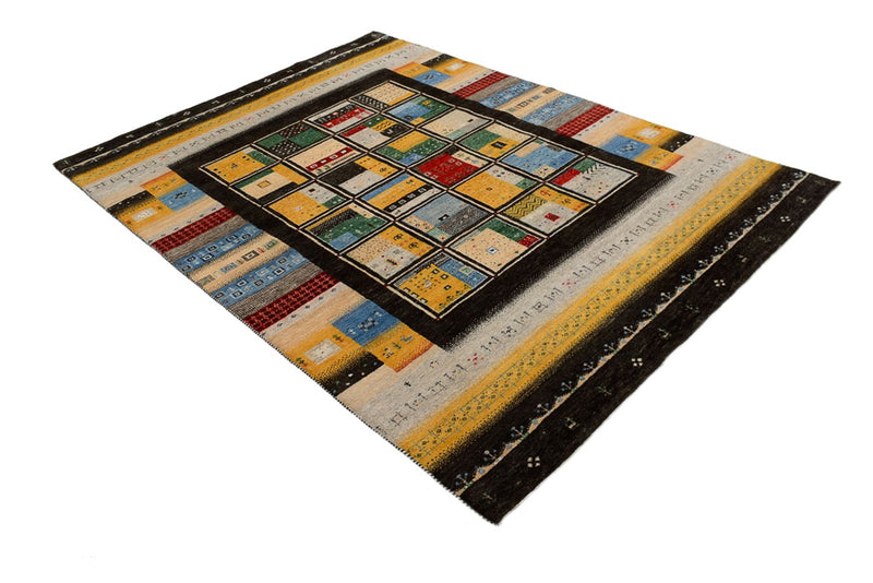Indo Loribaft Teppich 173x239cm - Wollteppich - mehrfarbig