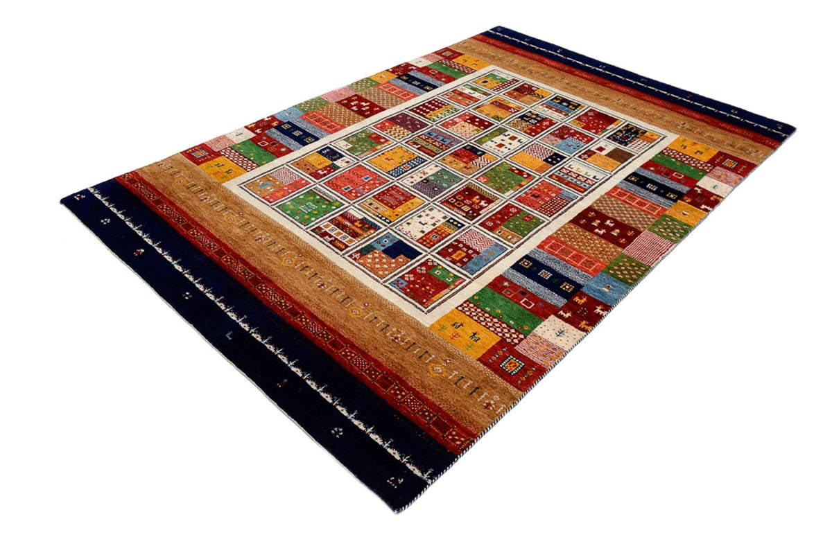 Indo Loribaft Teppich 170x245cm - Wollteppich - mehrfarbig