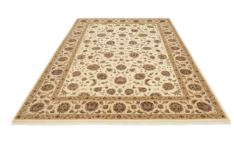 Indo Täbriz Teppich 167x241cm - Orientteppich - hellbeige