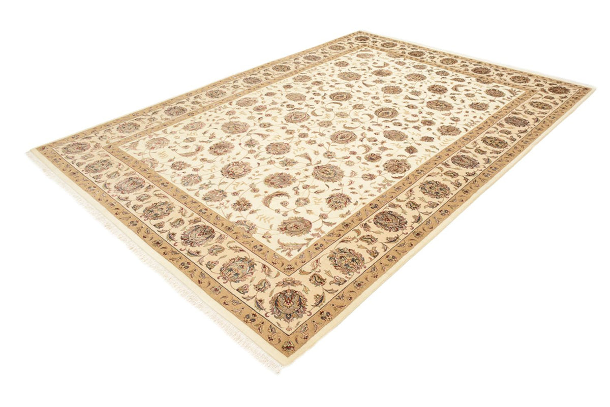 Indo Täbriz Teppich 167x241cm - Orientteppich - hellbeige