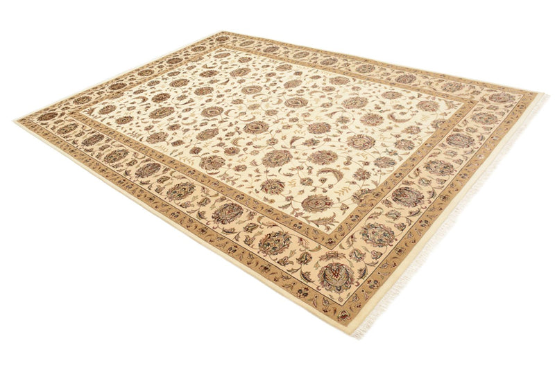 Indo Täbriz Teppich 167x241cm - Orientteppich - hellbeige