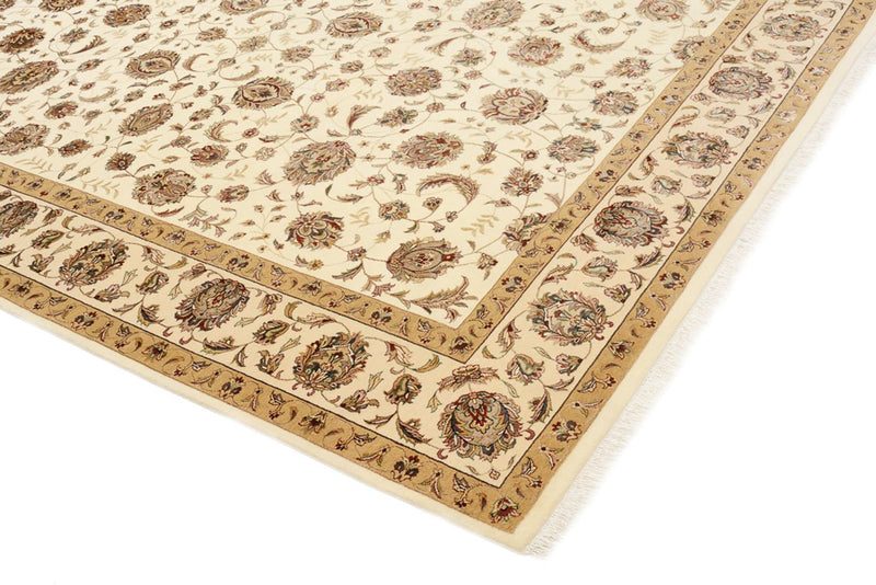 Indo Täbriz Teppich 167x241cm - Orientteppich - hellbeige