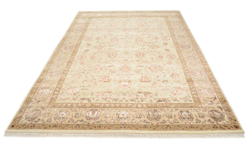 Indo Täbriz Teppich 167x241cm - Orientteppich - hellbeige