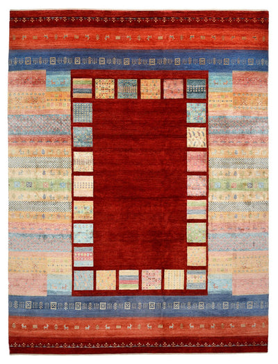Indo Loribaft Teppich 254x336cm - Wollteppich - rot
