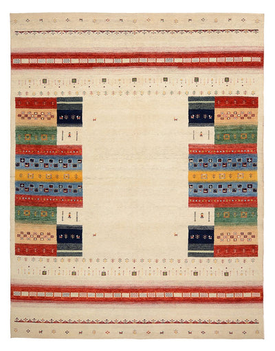 Indo Loribaft Teppich 246x308cm - Wollteppich - hellbeige