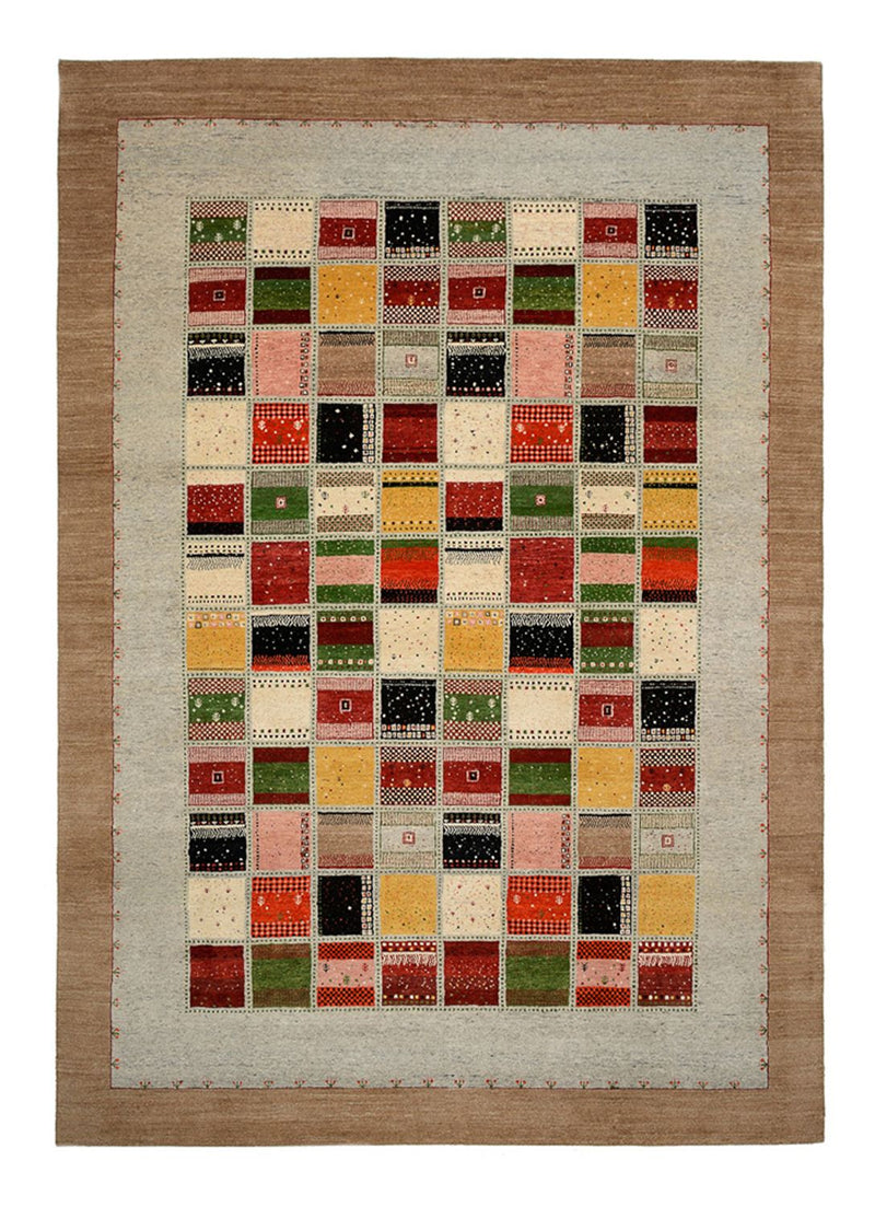 Indo Loribaft Teppich 243x340cm - Wollteppich - mehrfarbig