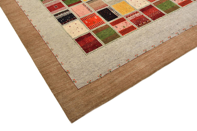 Indo Loribaft Teppich 243x340cm - Wollteppich - mehrfarbig