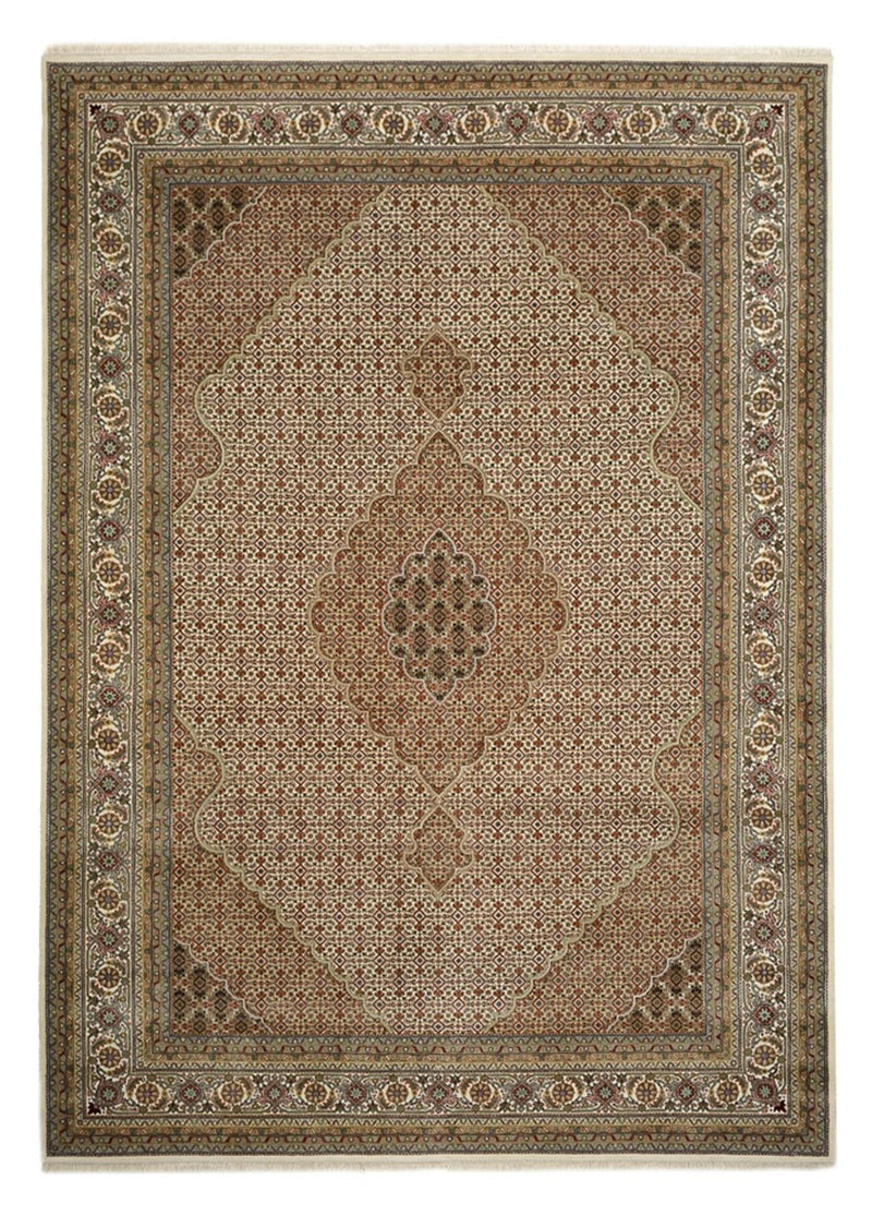 Indo Täbriz Teppich 250x352cm - Orientteppich - dunkelbeige