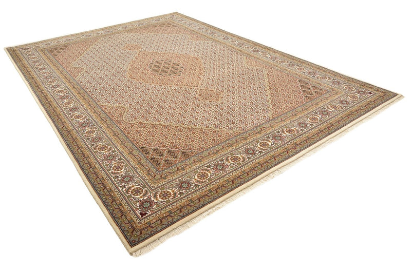 Indo Täbriz Teppich 250x352cm - Orientteppich - dunkelbeige